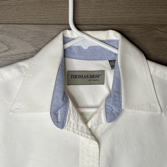 Thomas Bros Texas Longhorns Shirt Men’s Small White Short Sleeve Button Up - Picture 6 of 11